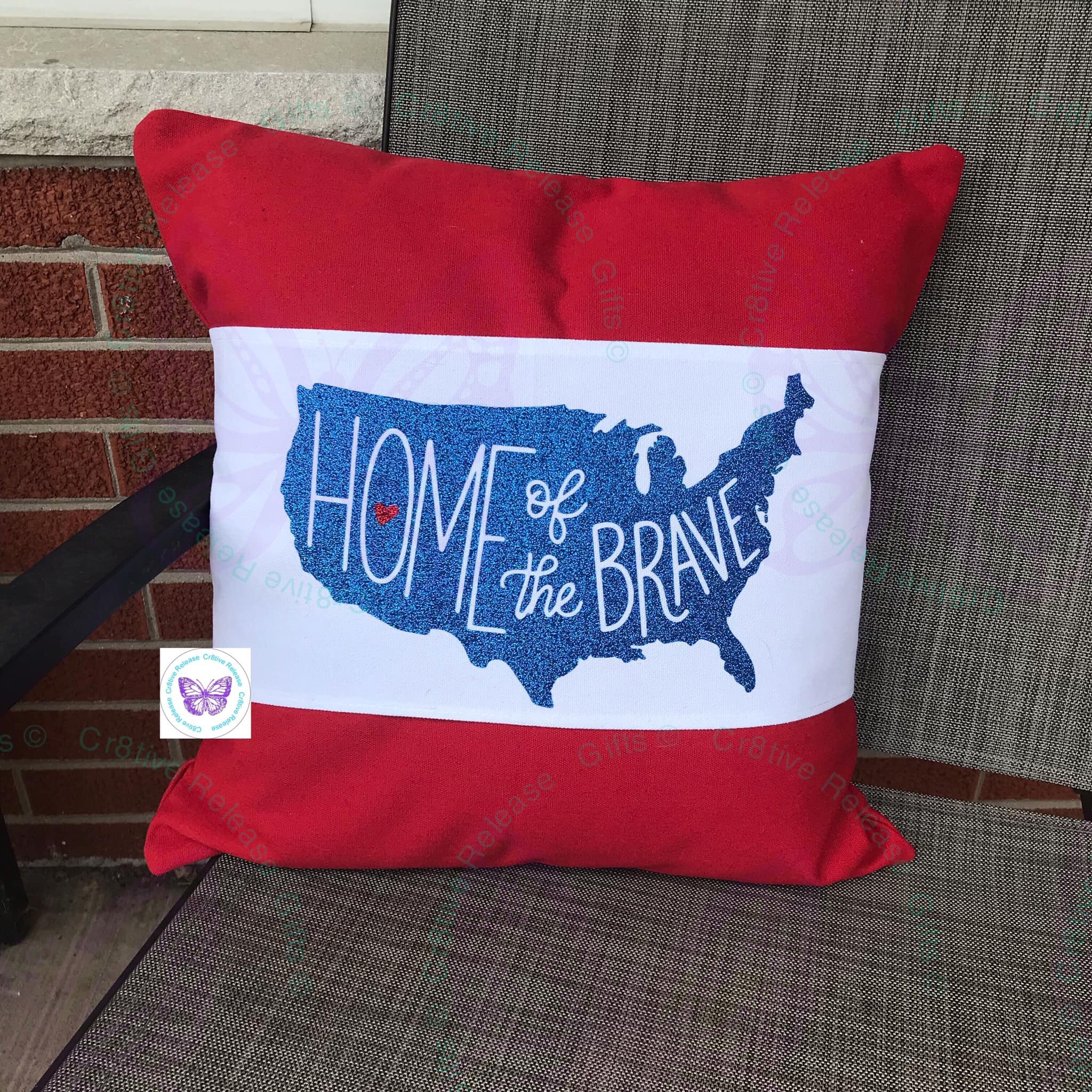 Home of the Brave Pillow Band & Pillow Combo by Cr8tive Release Gifts