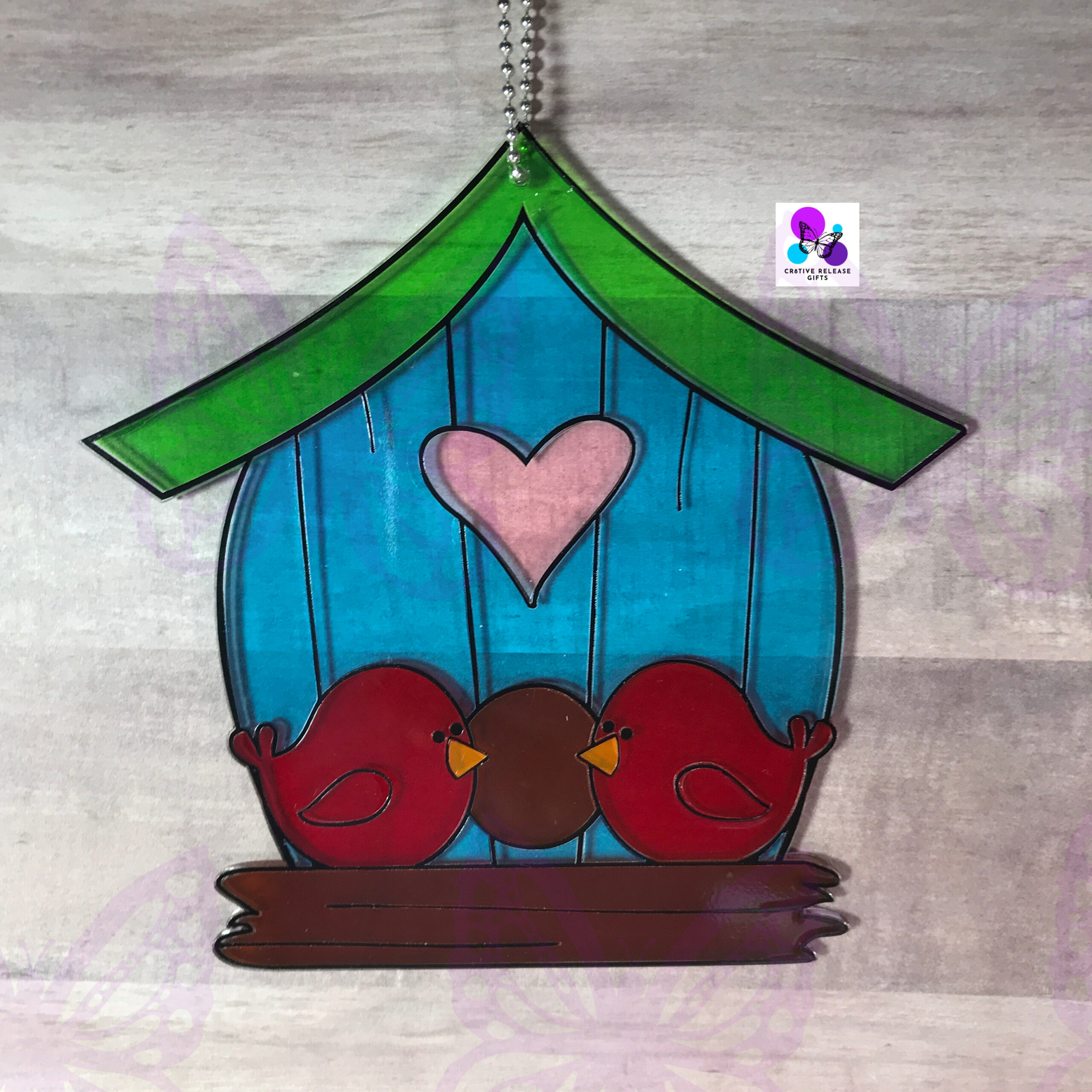 BIRDHOUSE SUNCATCHER BY CR8TIVE RELEASE GIFTS